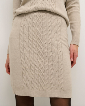CR - Dela knit skirt - oat melange