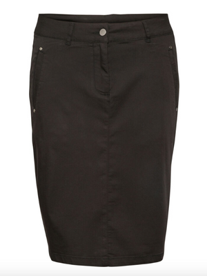 KA - Lea rivet skirt in black
