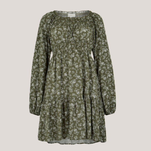 slim fit dress slacks AP - Sage floral milkmaid dress