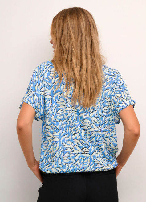 KA - Jetta top in blue graphic