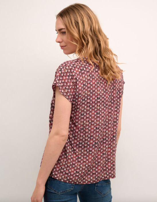 CR - Tia cap-sleeve blouse