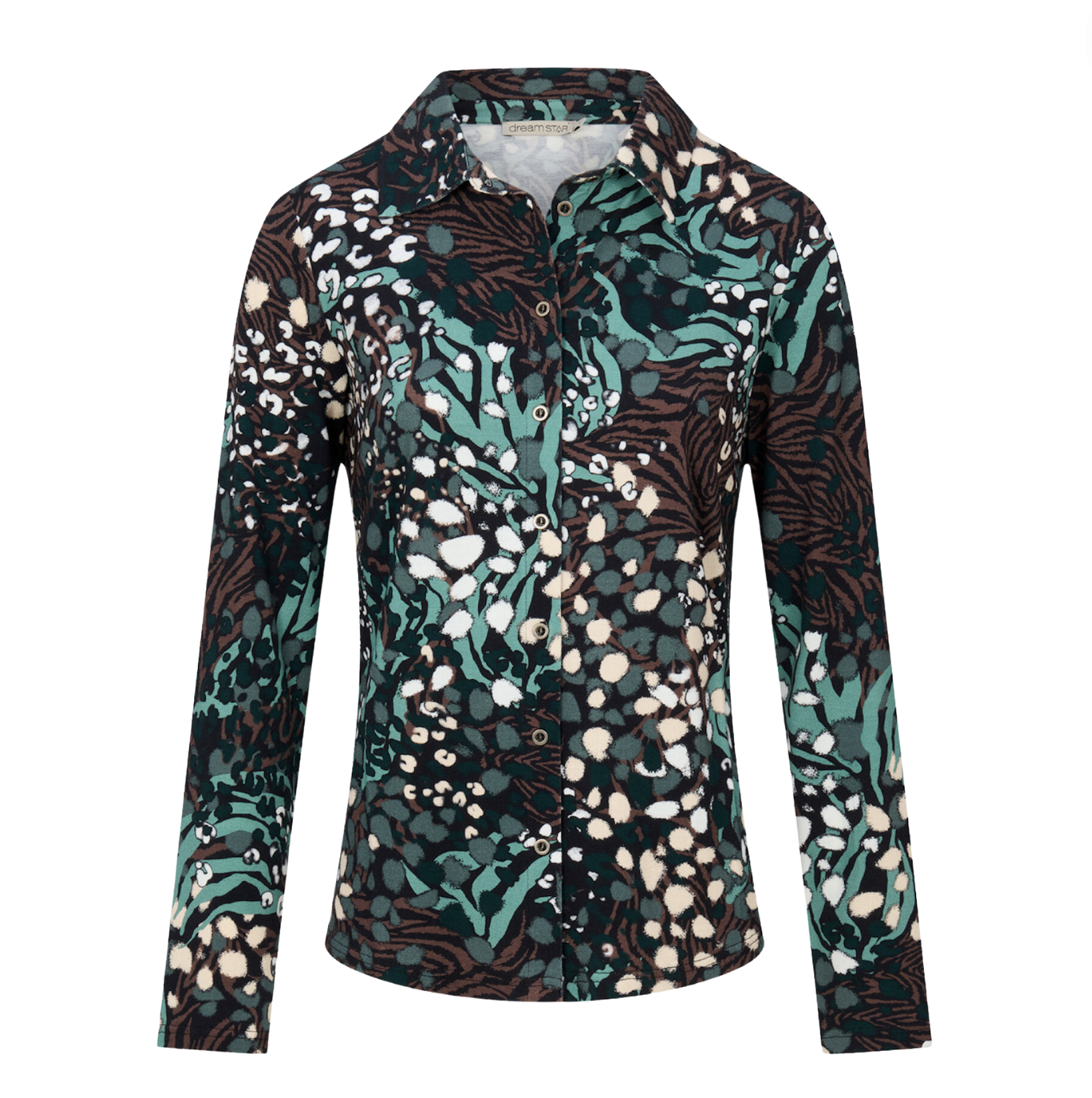 DS - Odette blouse - bottle green print