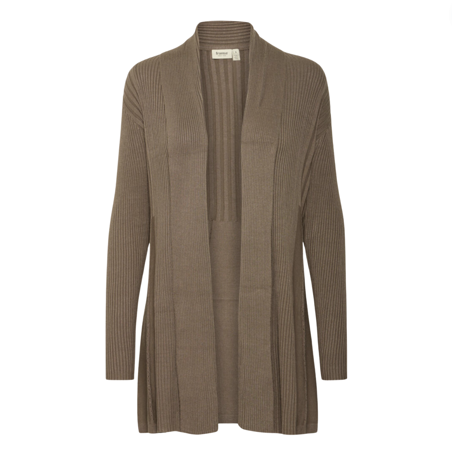 FR - Pleated cardigan - walnut