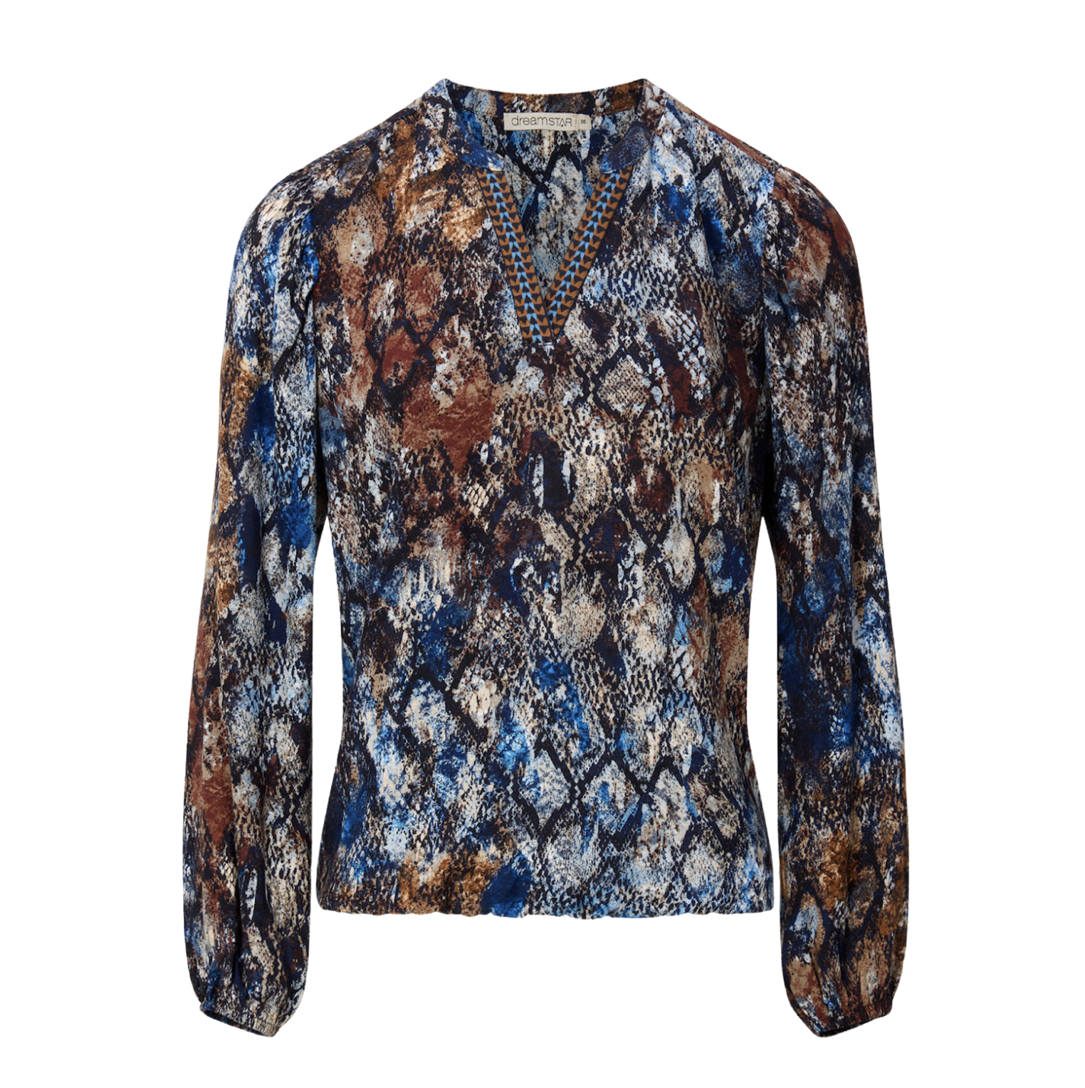 DS - Celine blouse - cobalt print