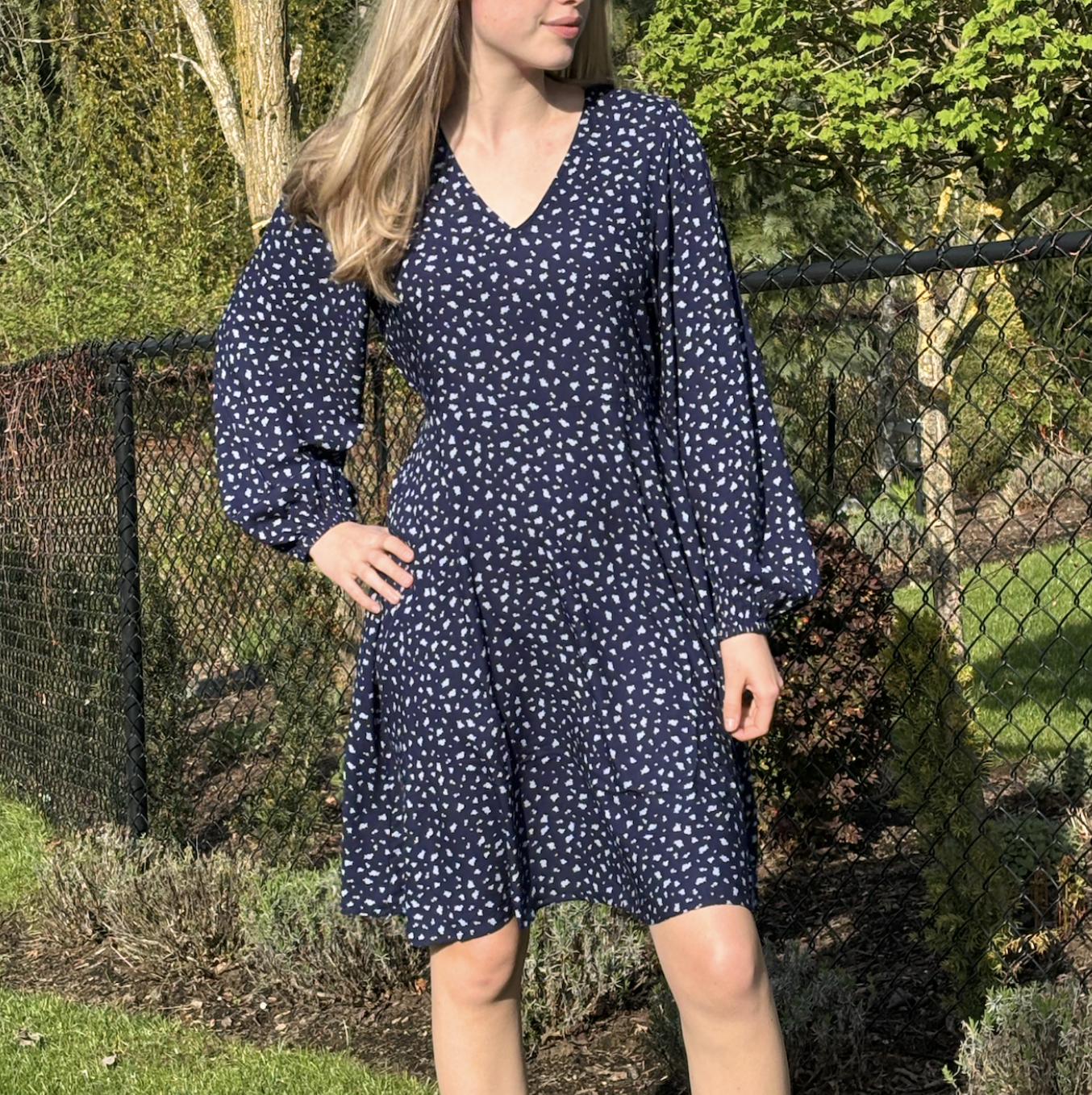 BY - Josa dress - tiny blue flower