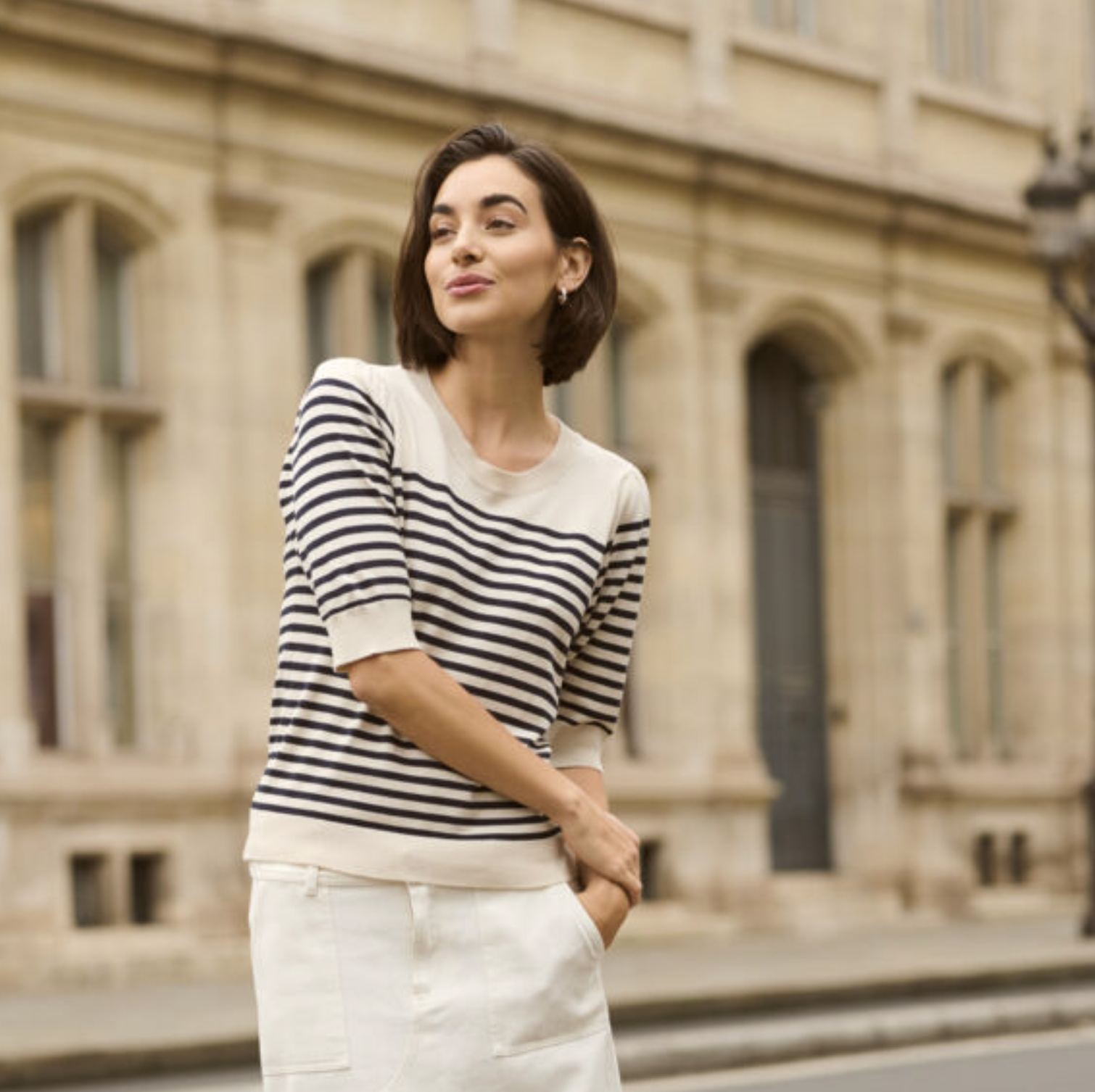 CU - Annemarie top - navy stripe