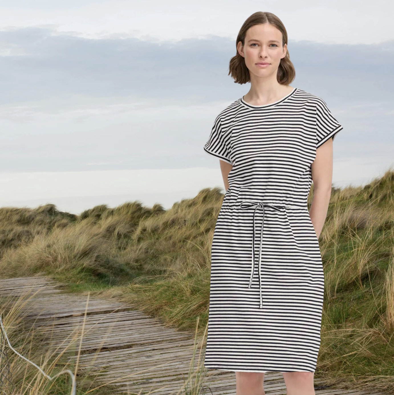 BY - Pandinna dress - black/white stripe