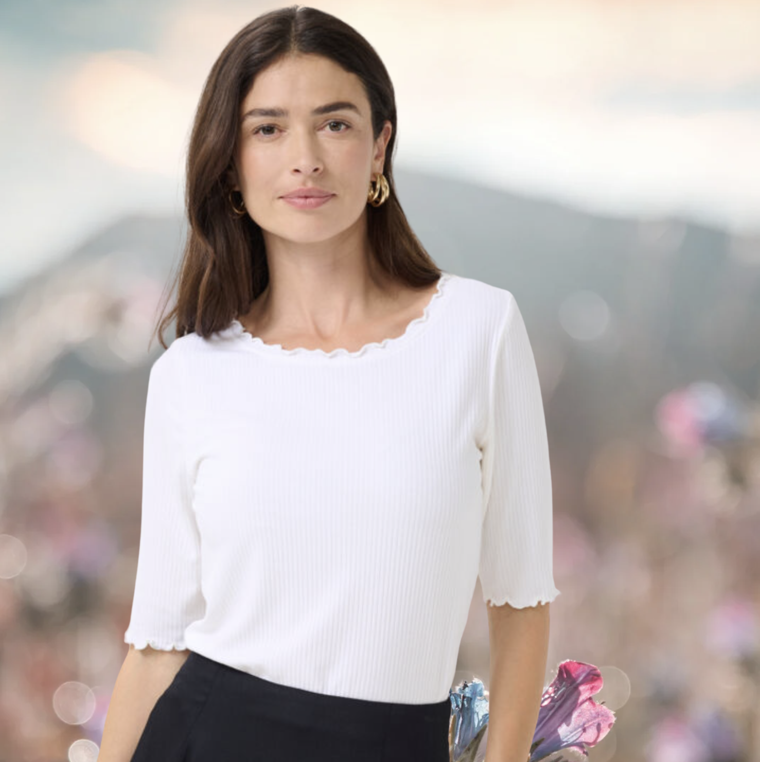 CR - Ribba tee  - white