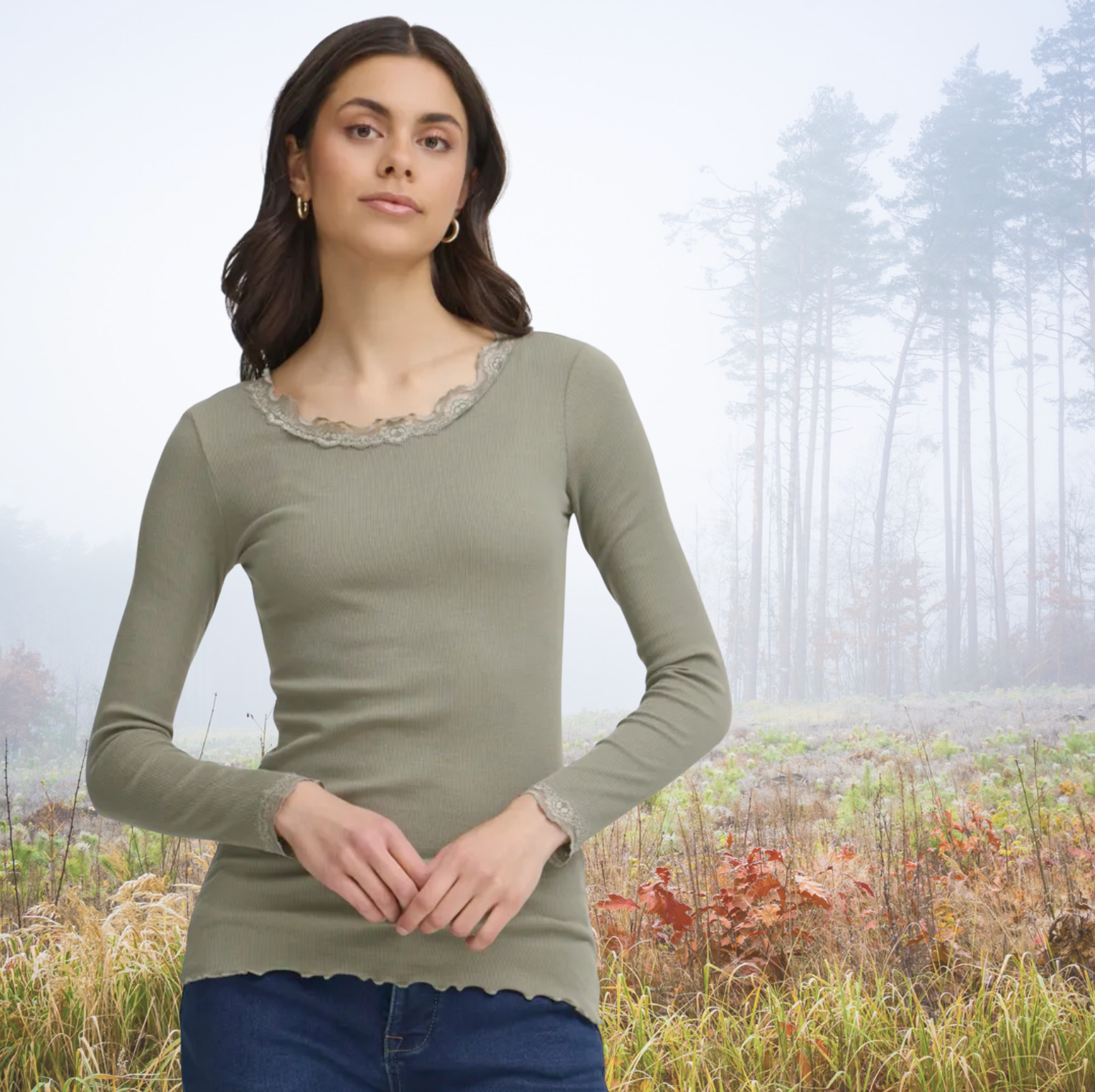 FR - Hizamond tee - dusty olive