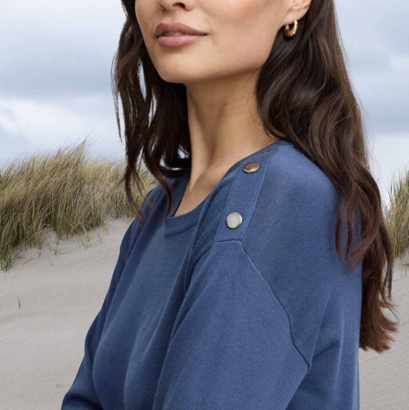 FR - Curved hem pullover - bering sea