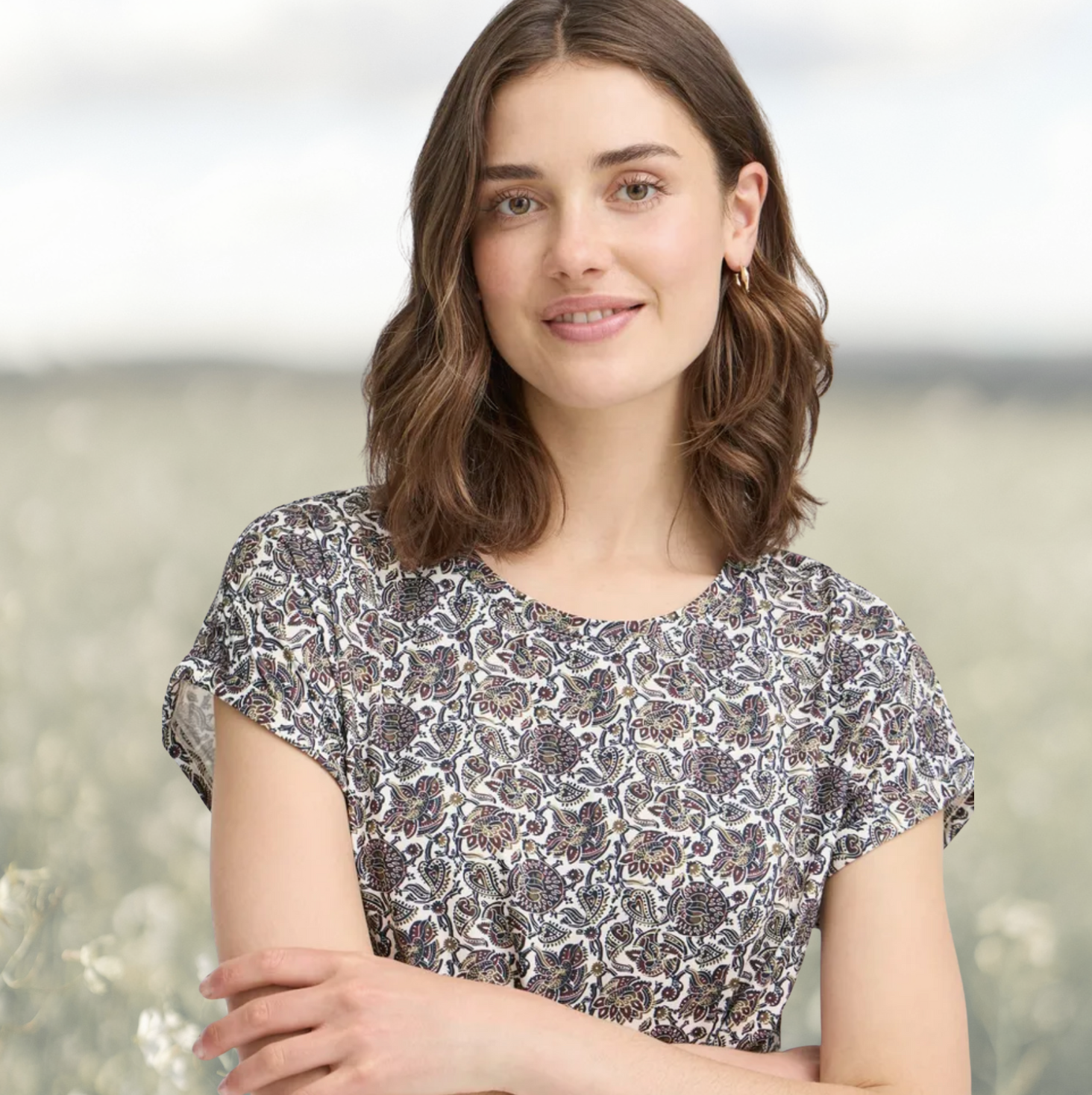 FR - Vera tee - nature paisley