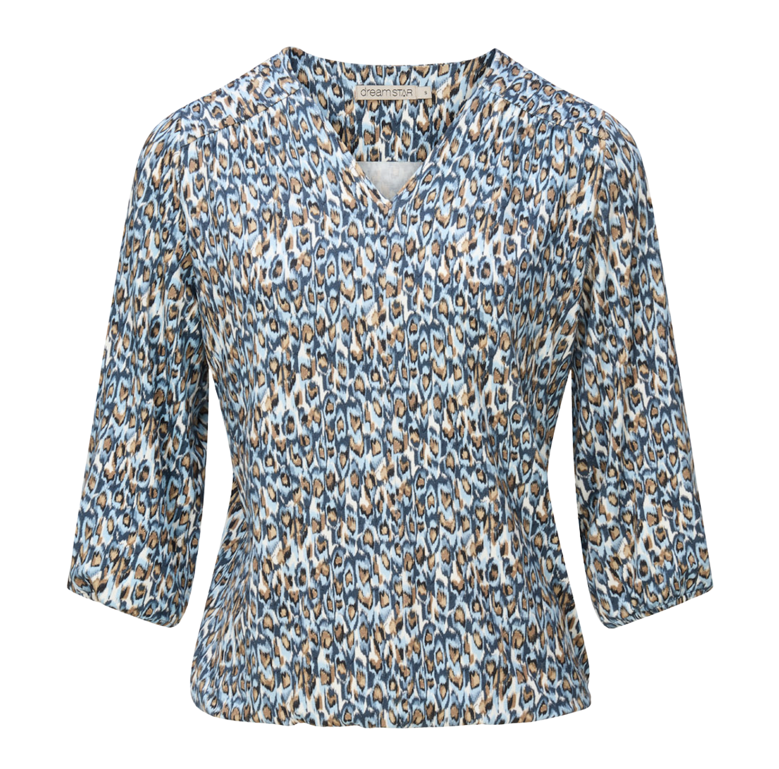 DS - Jeanny top - blue/mocha mix