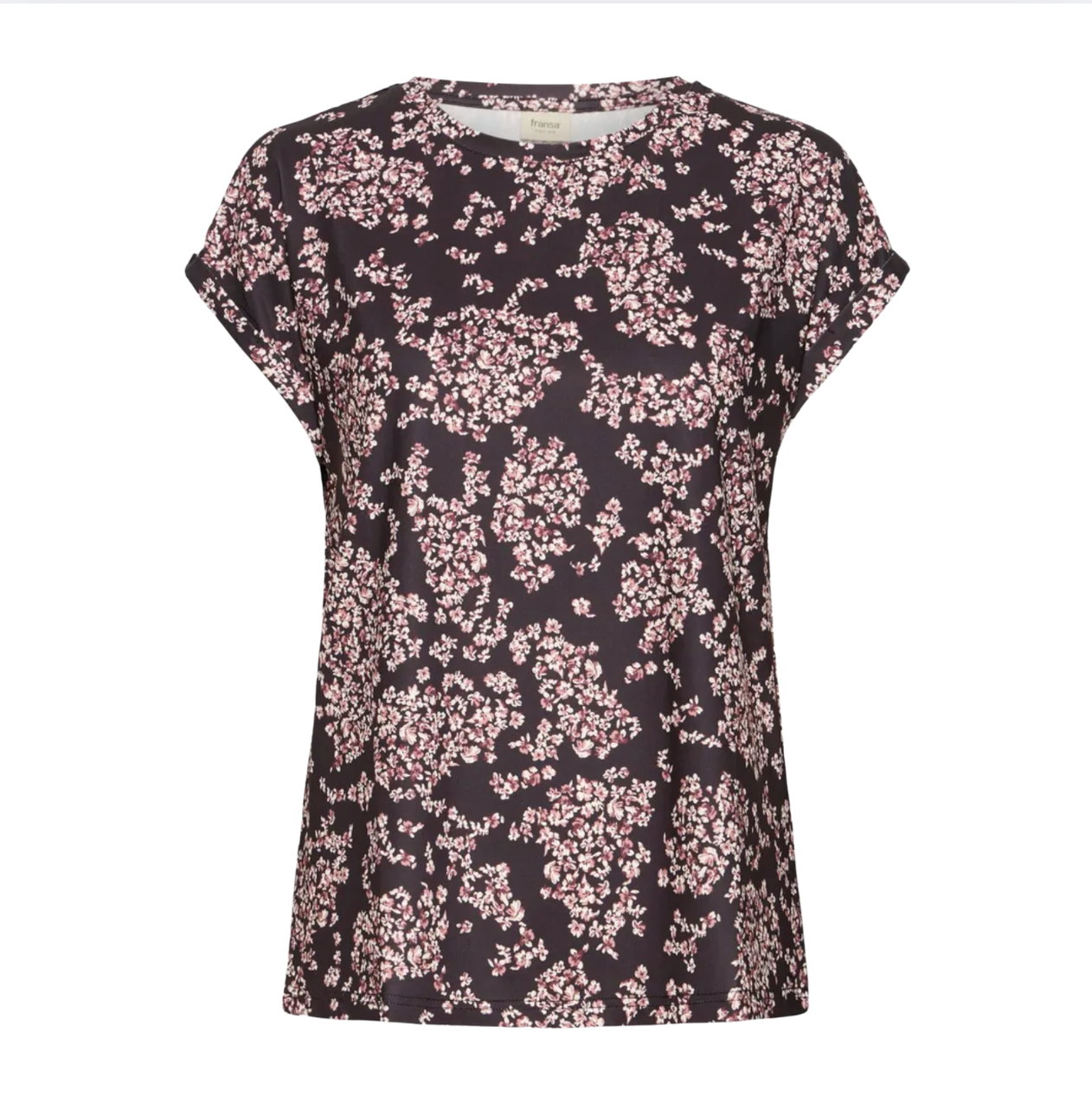 FR - Vera tee - burgundy floral