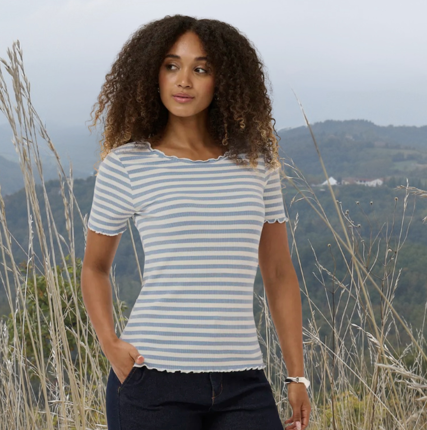 CR - Ribba tee - blue stripe