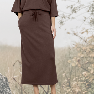 SC - Banu midi skirt - hot fudge