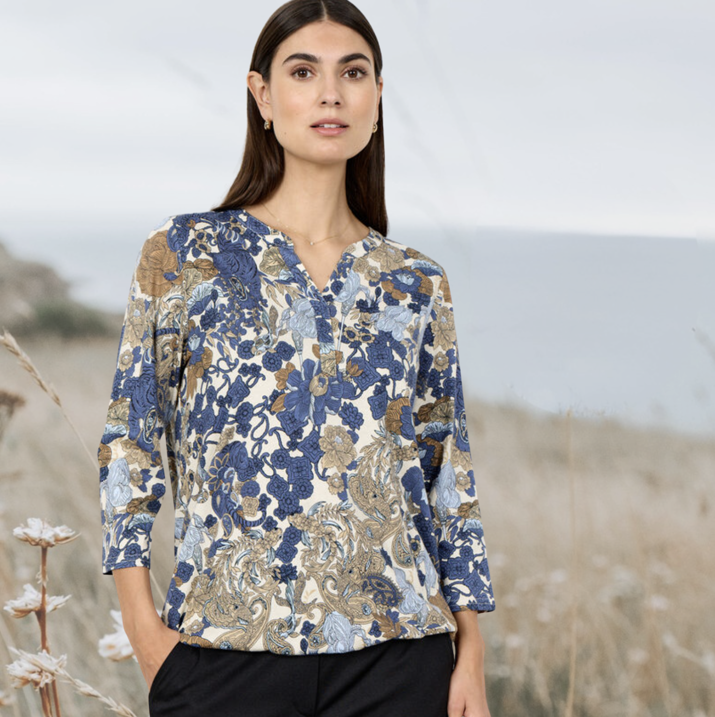 SC - Felicity top - navy combi