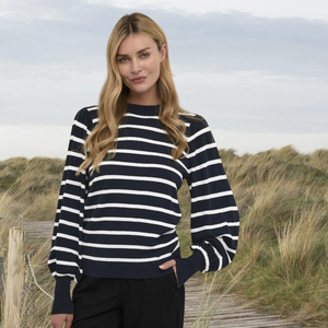KA - Lizzy striped pullover - navy/chalk