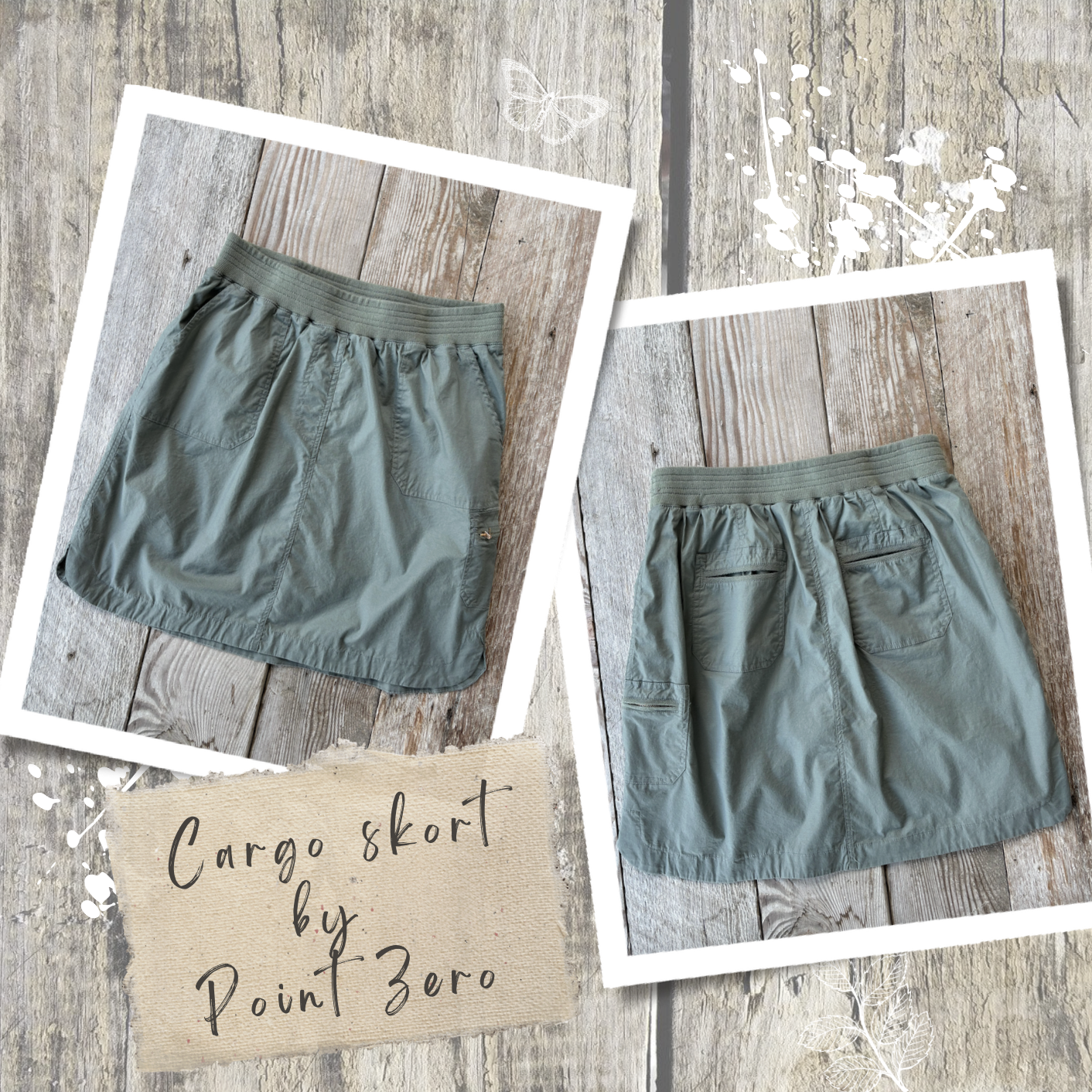 PZ - cargo skort - olive