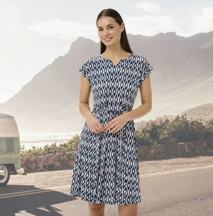 KA - Bella dress - midnight/chalk print