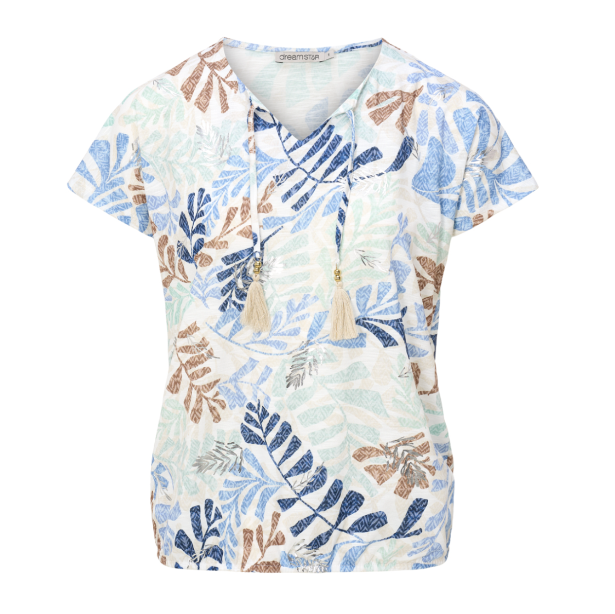 DS - Debra top - jade/blue mix