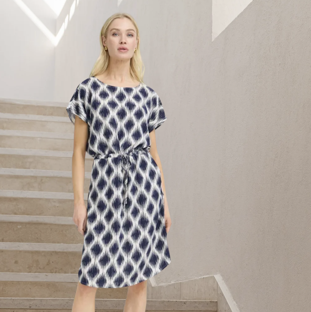 BY - Joella dress - navy ikat