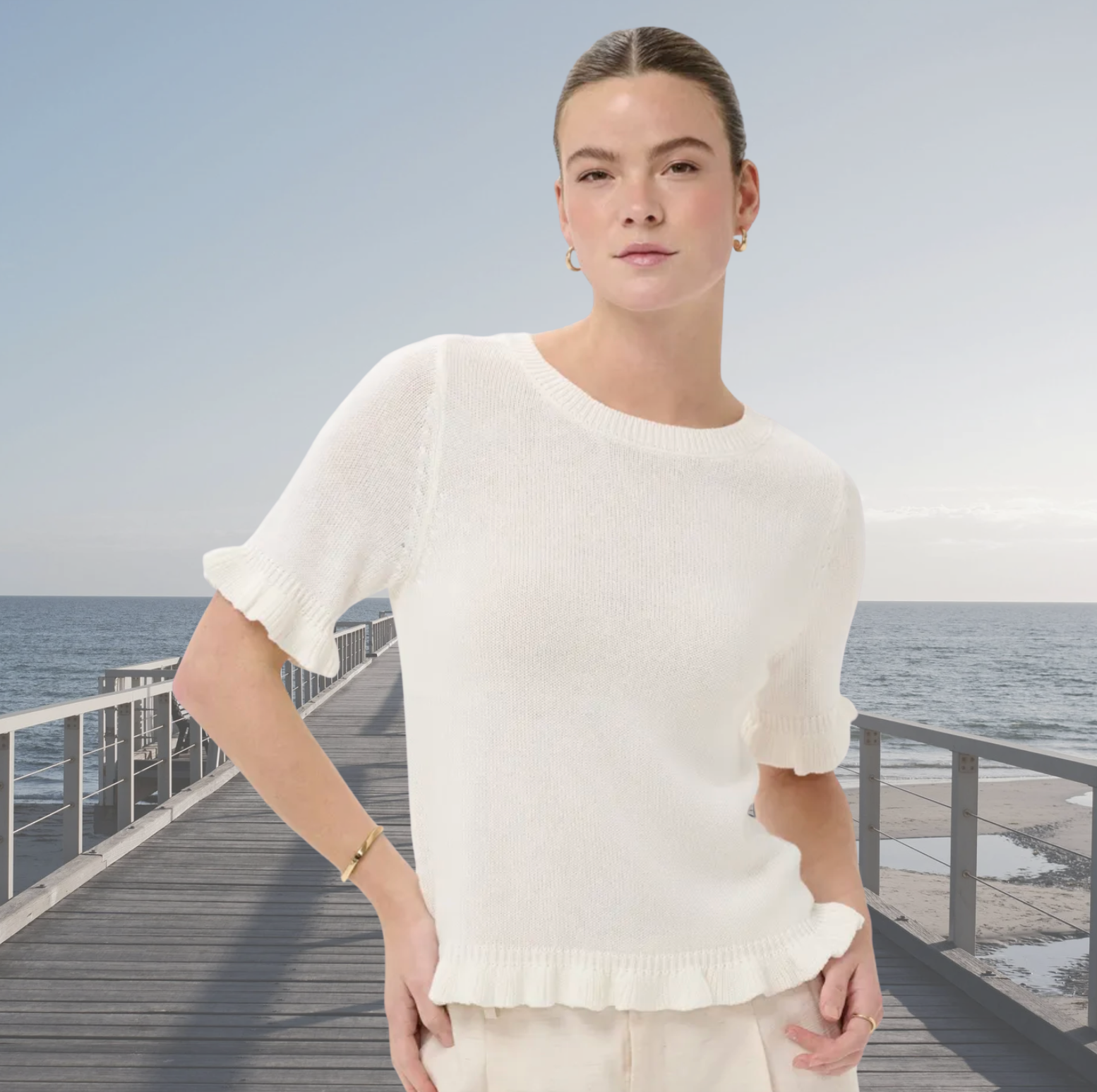 KA - Lindsay knit pullover - chalk