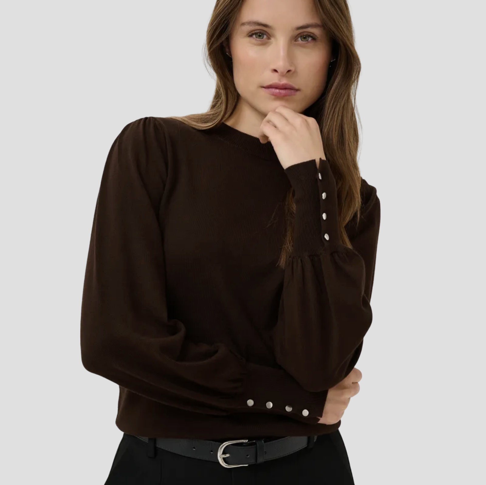 KA - Lizza sweater - coffee bean brown