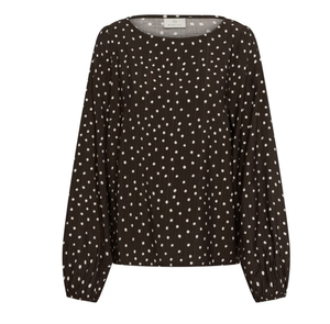 KA - Nadira blouse - coffee bean/dot
