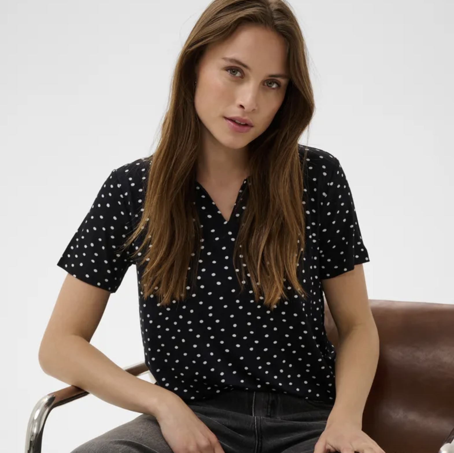 KA - Bella top - black/chalk dot