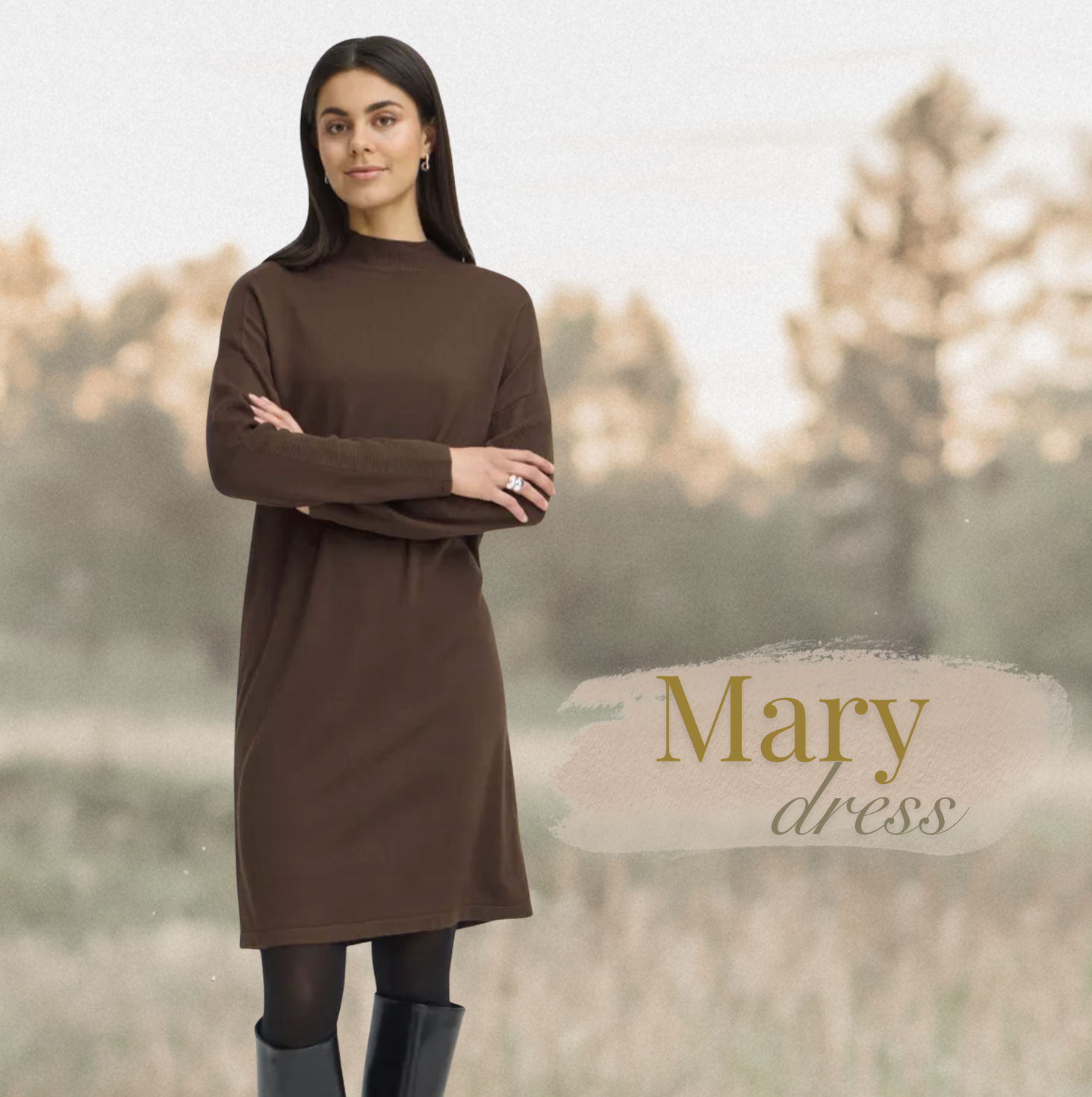 FR - Mary dress - hot fudge