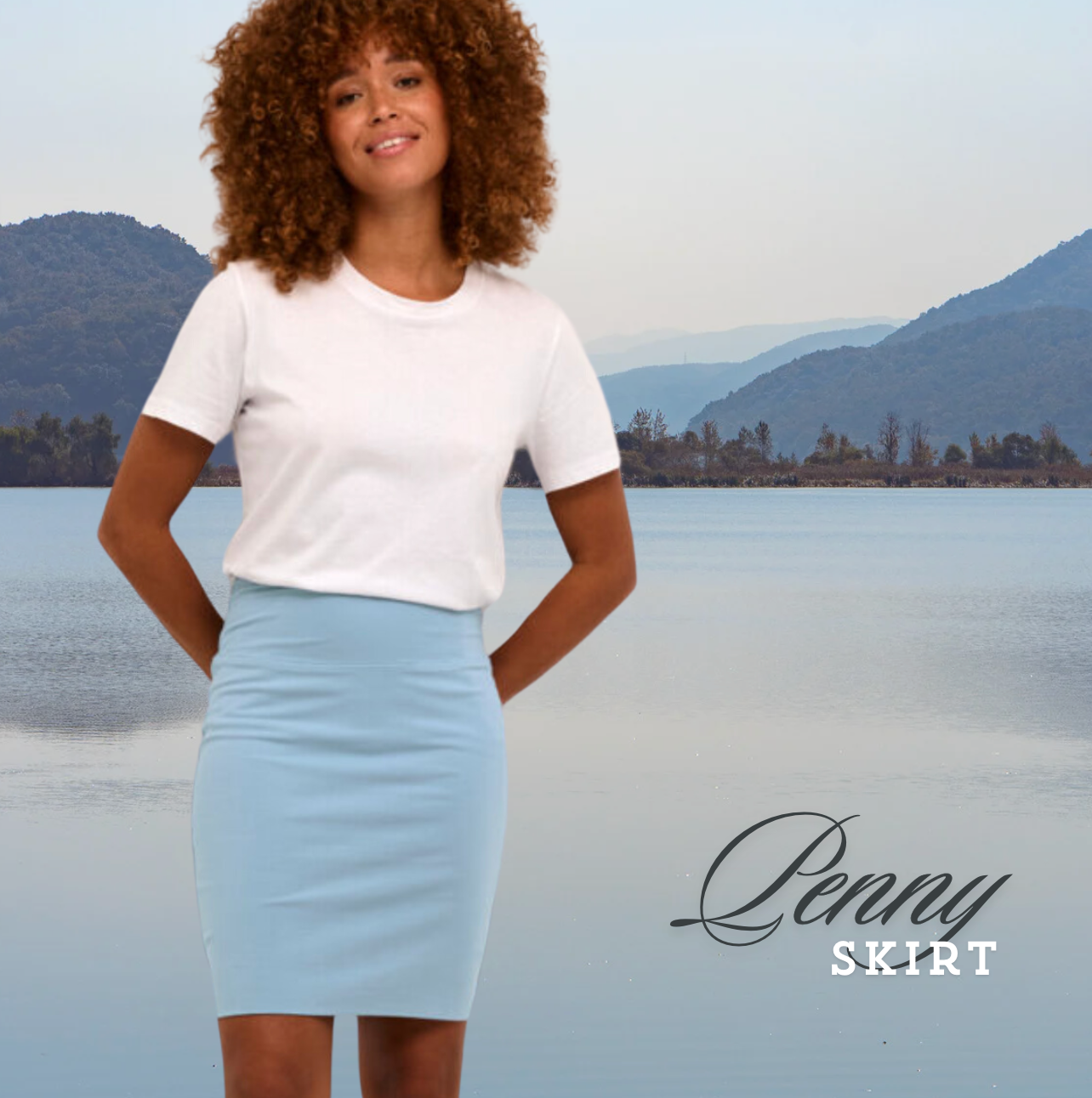 KA - Penny skirt - faded denim