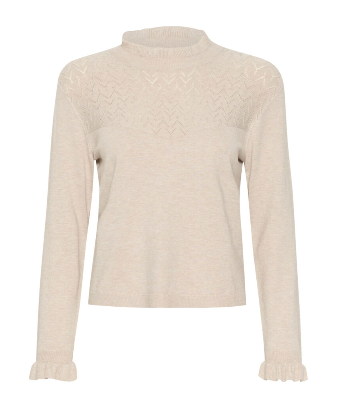 CR - Villea knit top - oat melange