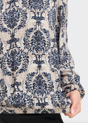 FR - Flowy blouse - Delft print