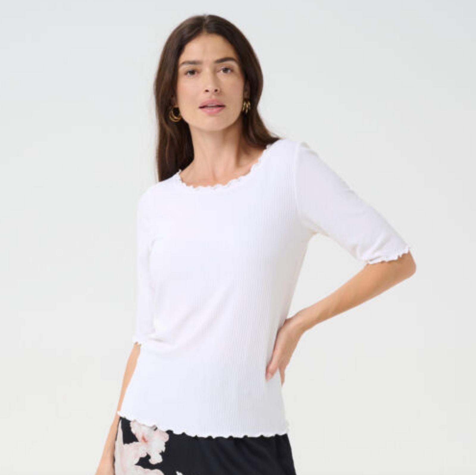 CR - Ribba tee  - white