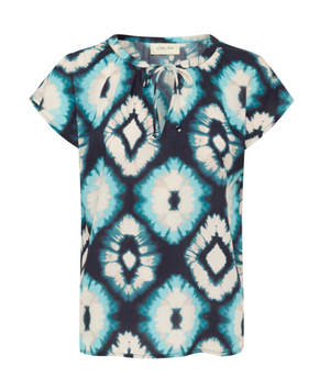CR - Tiah blouse - aqua tie dye