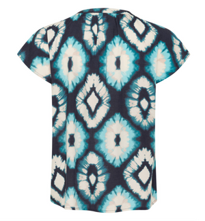 CR - Tiah blouse - aqua tie dye