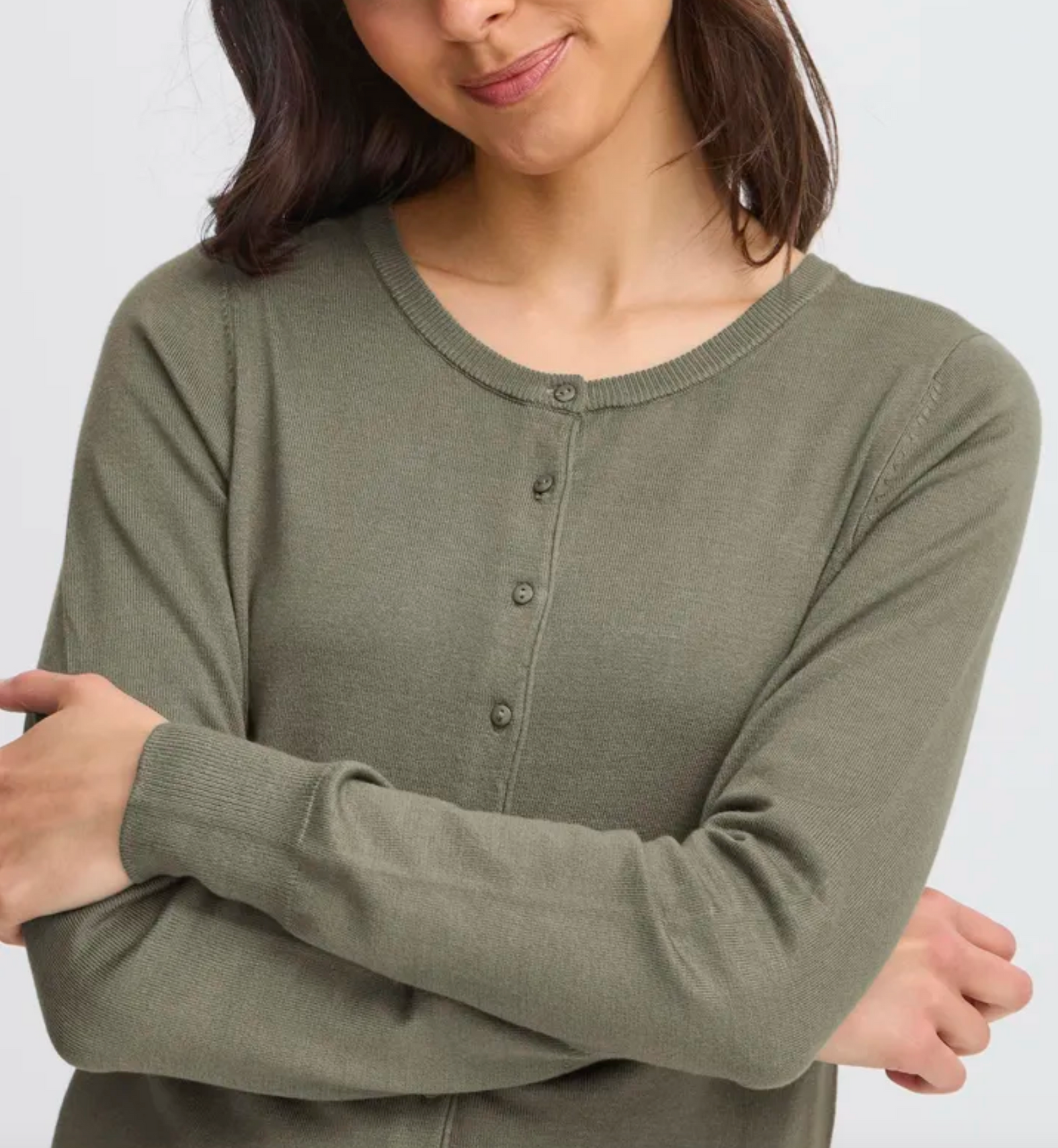 FR - Zubasic cardigan - dusty olive