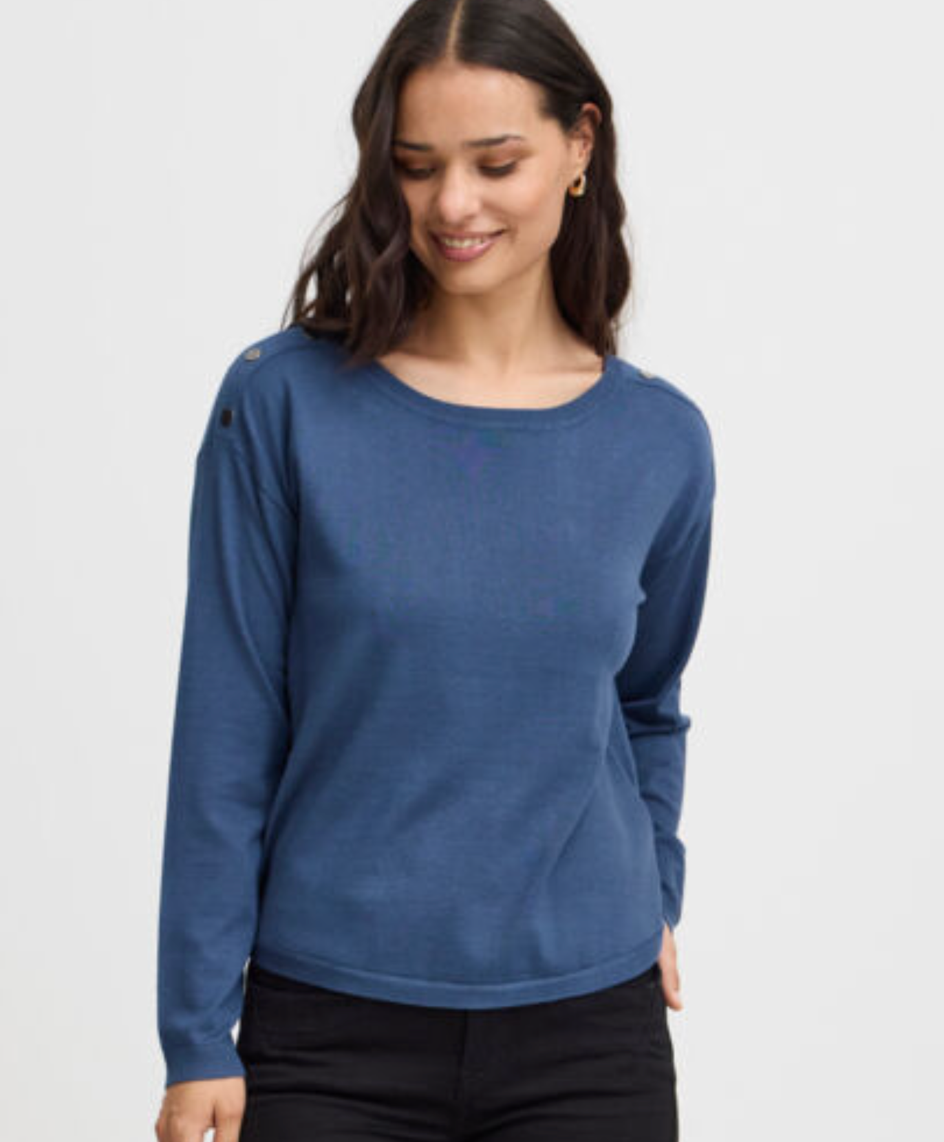 FR - Curved hem pullover - bering sea