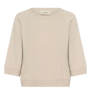 CR - Dela 3/4 sleeve pullover - oat melange