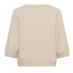 CR - Dela 3/4 sleeve pullover - oat melange