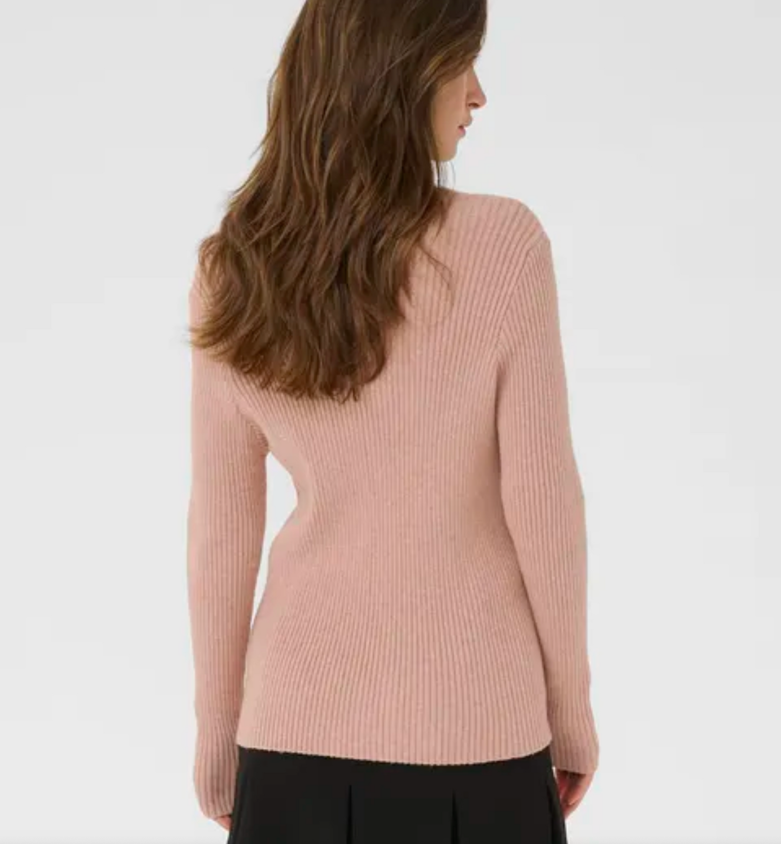 CR - Dela rollkneck pullover - rose