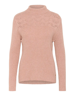 CR - Dela rollkneck pullover - rose