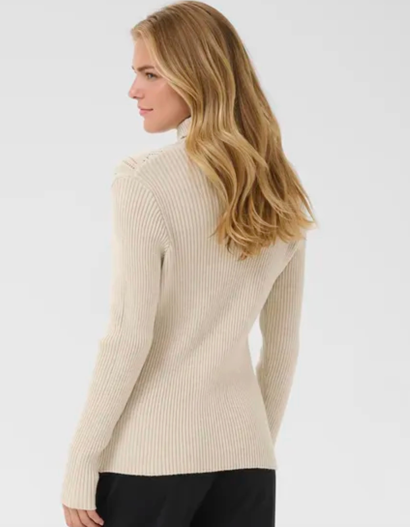 CR - Dela rollkneck pullover - oat melange