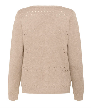 CR - Dela romantic cardigan - cobblestone