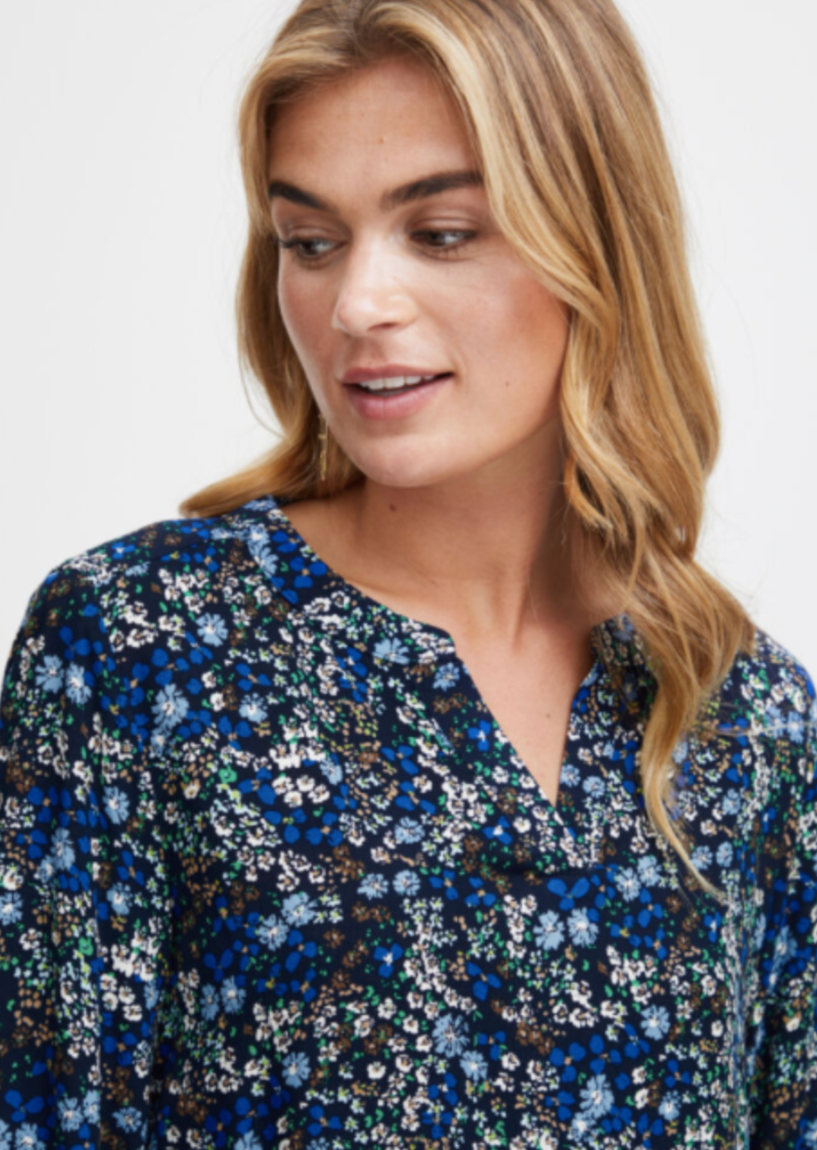 FR - Flowy blouse - navy print