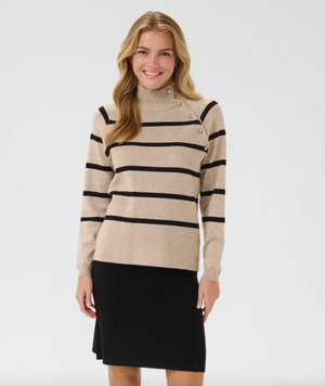 CR - Dela button pullover - cobblestone