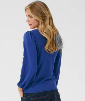 CR - Villea boatneck pullover - cobalt