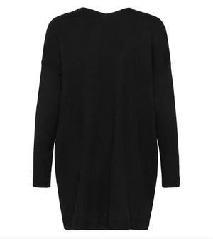 CR - Dela long cardigan - black