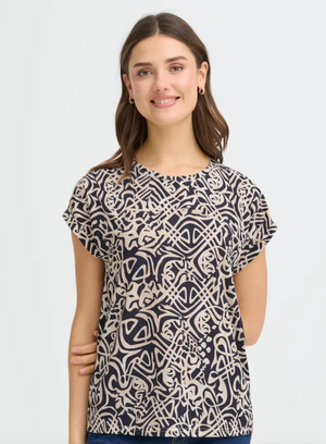 FR - Vera tee - navy lines