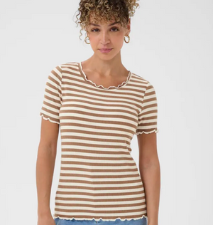 CR - Ribba tee - cocoa stripe